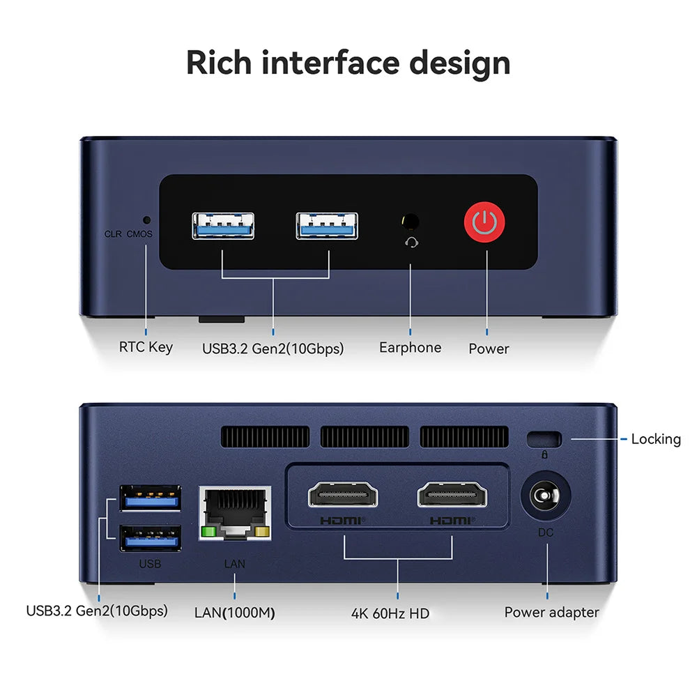 Beelink Mini PC N100 S12 Pro Twin Lake N150 S13 16G500G Mini S Intel N5095 8GB 128GB SSD Desktop Office Computer N95 VS GK3V