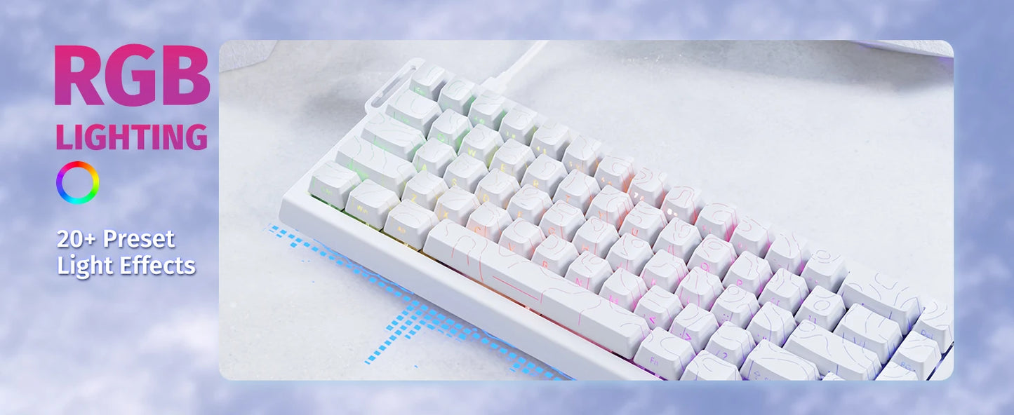 ATTACK SHARK X68 HE Rapid Trigger Mechanical Gaming Keyboard 60% Wired with Adjustable Actuation,Hall Effect Magnetic Switch,8KH