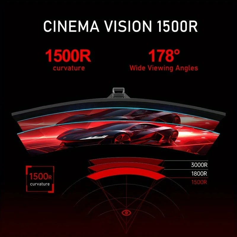 A 34 - inch ultra - large curved gaming monitor with 4K HD picture quality, a 165Hz high refresh rate, and a 1500R curvature. - RealmSelect