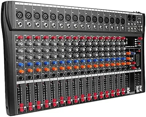 Audio Mixer 6/8/12 Channels Professional DJ mixer LR microphone/line input, AUX,FX processor MP3, headphones, +48V Phantom - RealmSelect