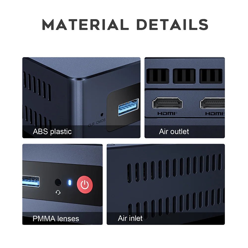 Beelink Mini PC N100 S12 Pro Twin Lake N150 S13 16G500G Mini S Intel N5095 8GB 128GB SSD Desktop Office Computer N95 VS GK3V - RealmSelect