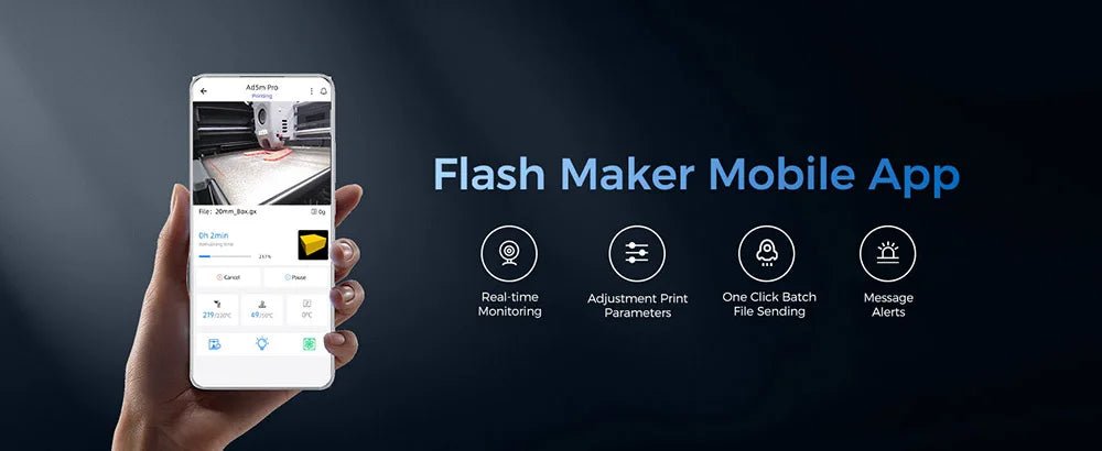Flashforge Adventurer 5M 3d Printer High Speed Full - auto Leveling Direct Extruder Flexible PEI Plate Power Loss Recovery - RealmSelect