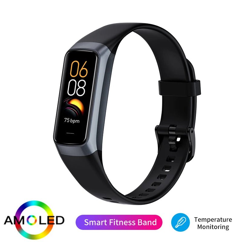 LIGE Amoled Smart Watch Men 2025 Smart Band Women Heart Rate Blood Smartwartch Waterproof Smart Bracelet Sport Fitness Tracker - RealmSelect