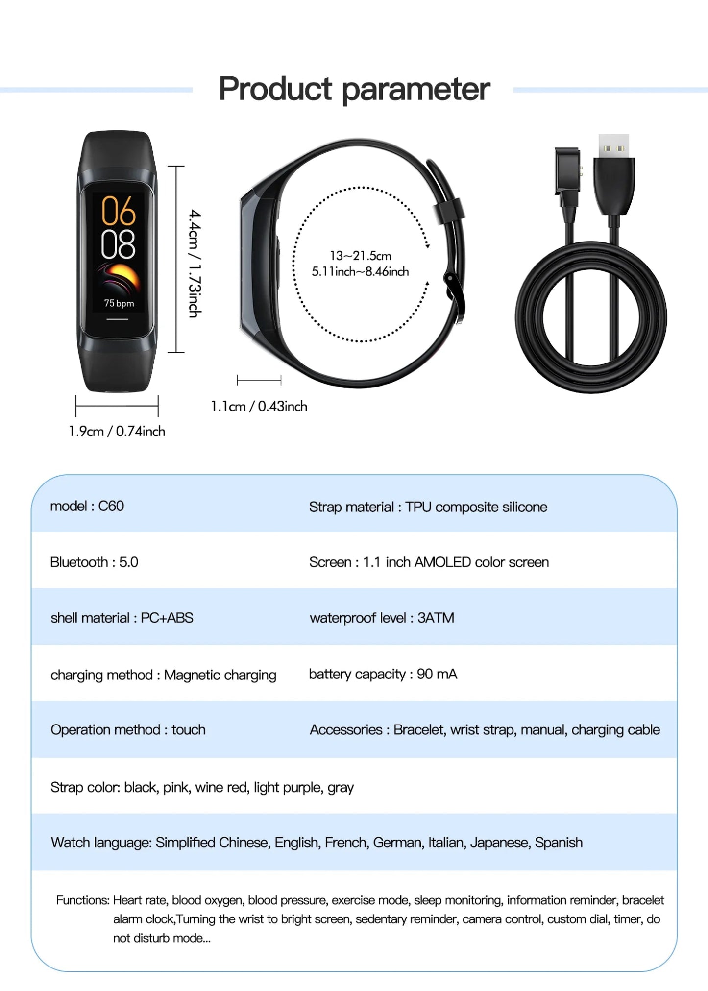 LIGE Amoled Smart Watch Men 2025 Smart Band Women Heart Rate Blood Smartwartch Waterproof Smart Bracelet Sport Fitness Tracker - RealmSelect