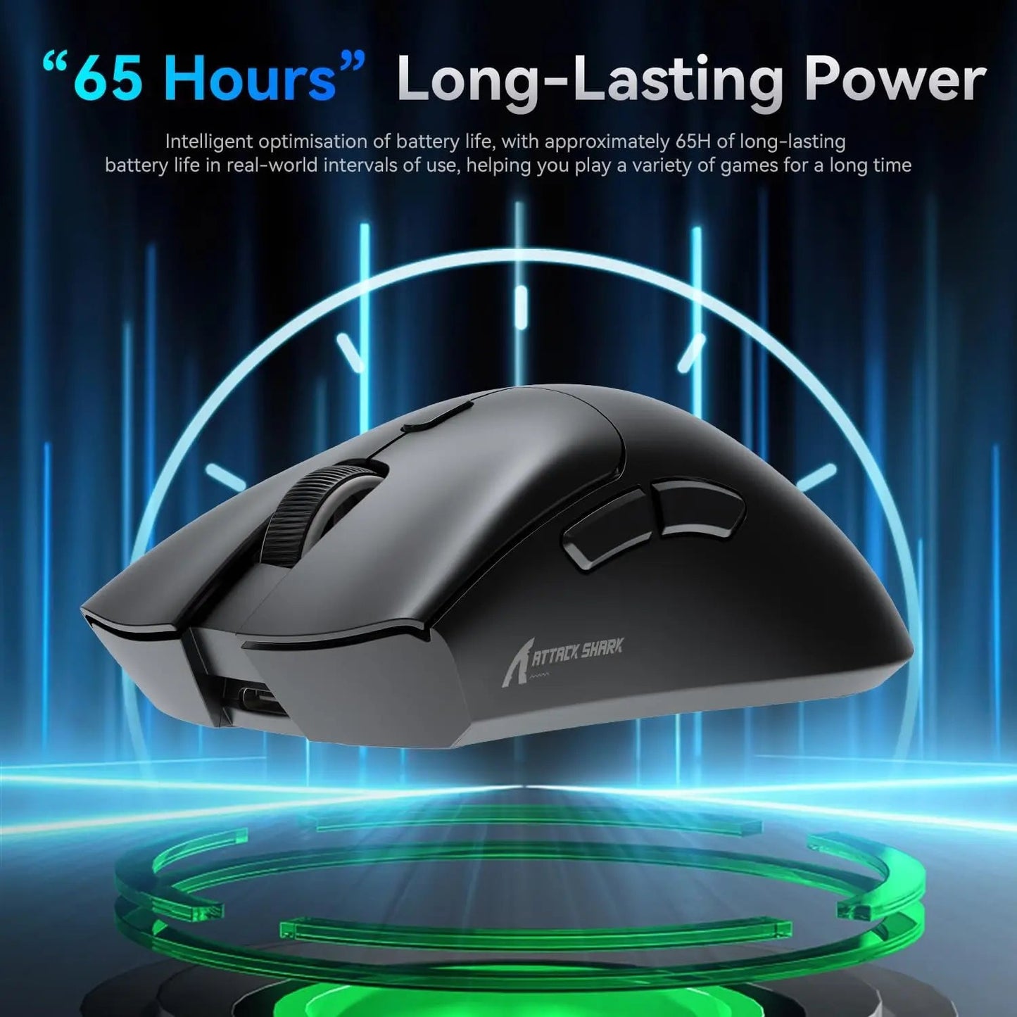 MAMBASNAKE x ATTACK SHARK R1 59g SUPERLIGHT Mouse, PixArt PAW3311 Gaming Sensor, BT/2.4G Wireless/Wired Gaming Mouse - RealmSelect