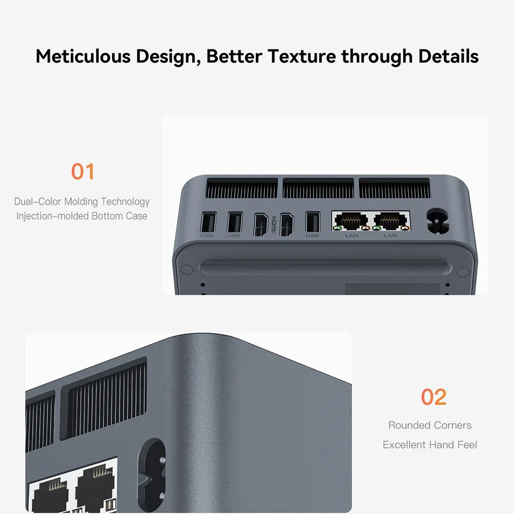 New Beelink Mini PC EQR5 AMD Ryzen7 5825U DDR4 32G 500G EQR5 Ryzen5 Pro 5650U 16G 500G SSD WiFi6 4K Type - C Gaming Mini Computer - RealmSelect