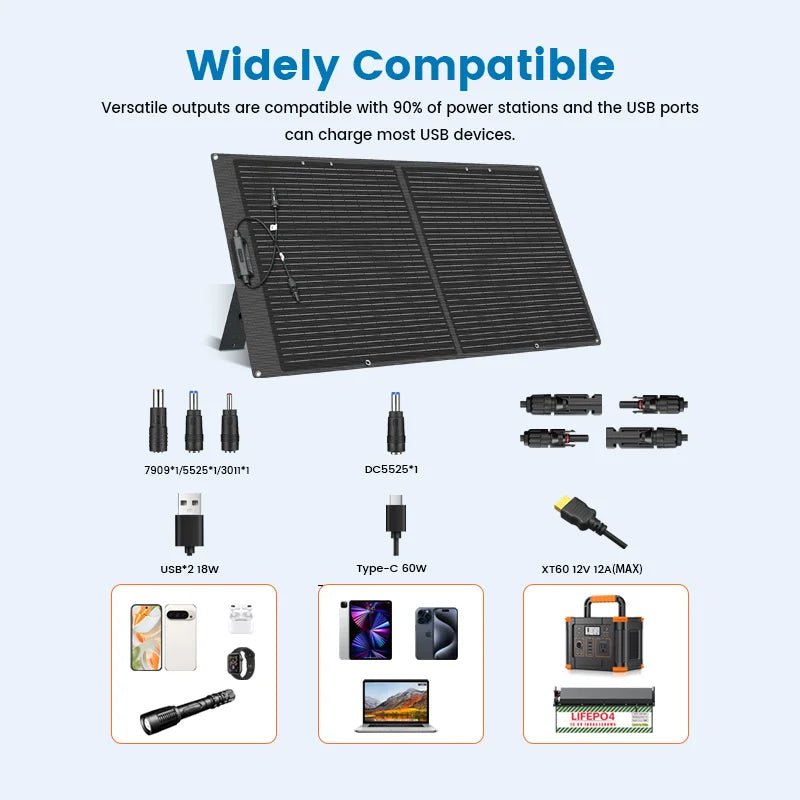 100W Solar Panel Portable Folding 54W 36W 21W Solar Generator for Camping Balcony photovoltaic panels Waterproof - RealmSelect
