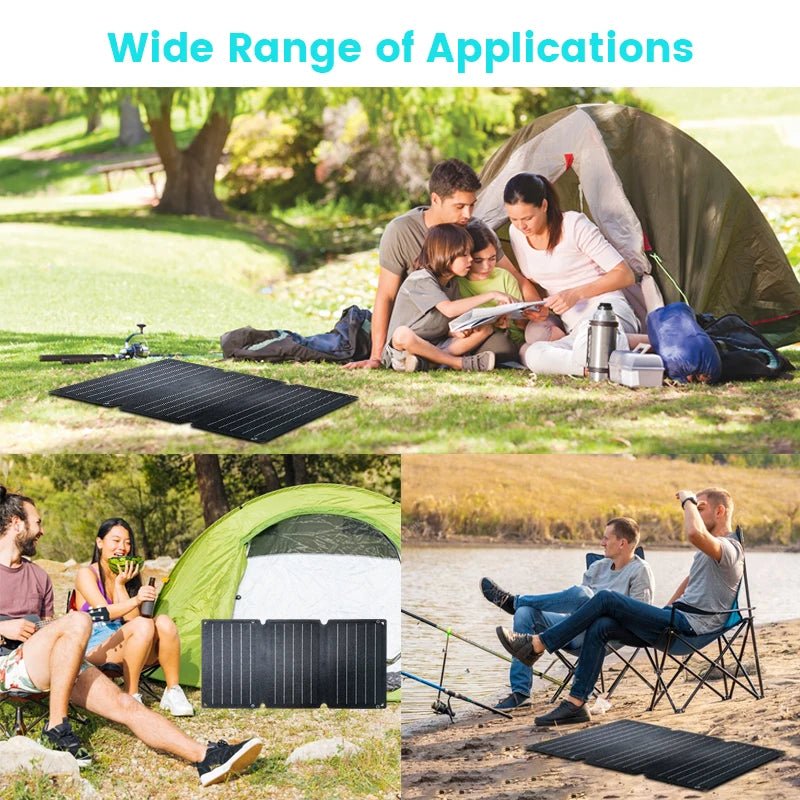 100W Solar Panel Portable Folding 54W 36W 21W Solar Generator for Camping Balcony photovoltaic panels Waterproof - RealmSelect