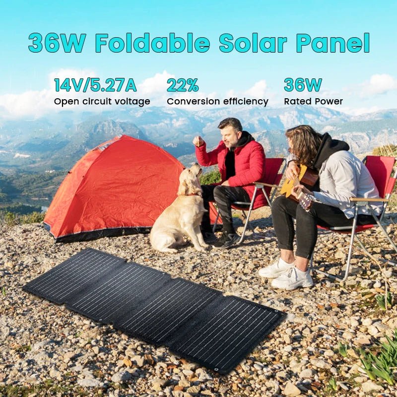 100W Solar Panel Portable Folding 54W 36W 21W Solar Generator for Camping Balcony photovoltaic panels Waterproof - RealmSelect