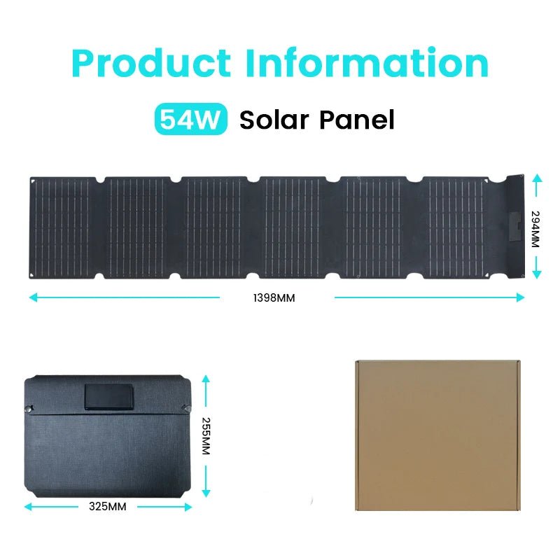 100W Solar Panel Portable Folding 54W 36W 21W Solar Generator for Camping Balcony photovoltaic panels Waterproof - RealmSelect