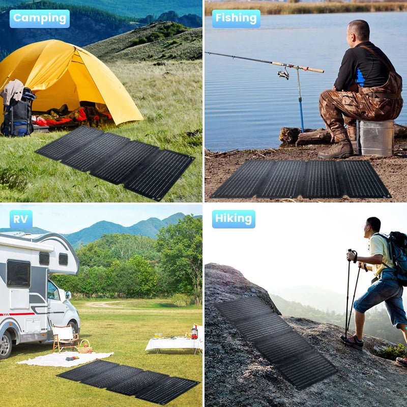 100W Solar Panel Portable Folding 54W 36W 21W Solar Generator for Camping Balcony photovoltaic panels Waterproof - RealmSelect