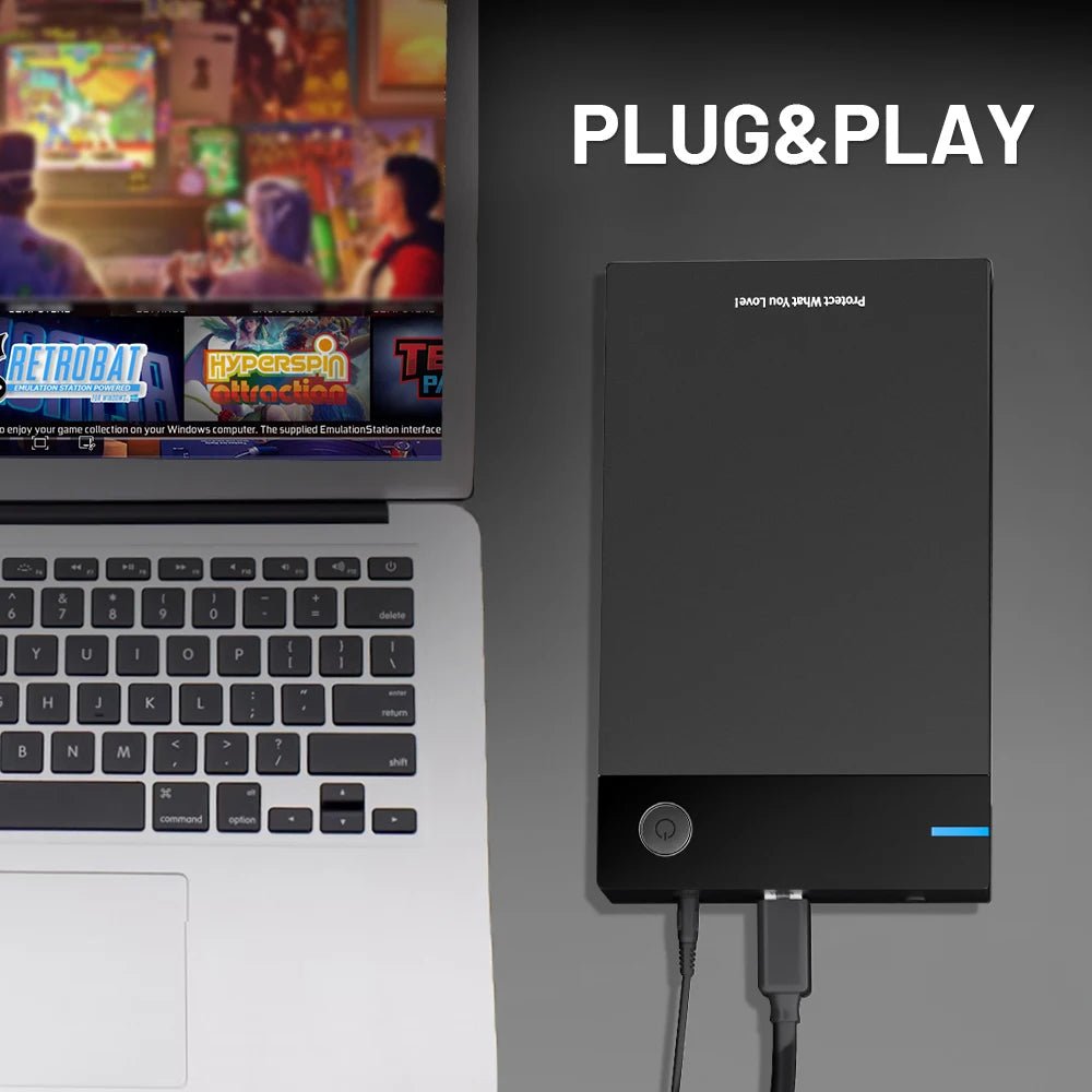 12TB Gaming HDD with Hyperspin Launchbox Retrobat Playnite with 86000+ Retro Video Games Super Console for PS3/PS2/PS/WII/WIIU - RealmSelect