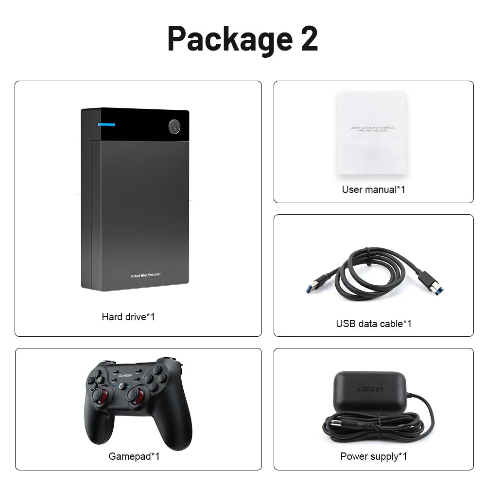 12TB Gaming HDD with Hyperspin Launchbox Retrobat Playnite with 86000+ Retro Video Games Super Console for PS3/PS2/PS/WII/WIIU - RealmSelect