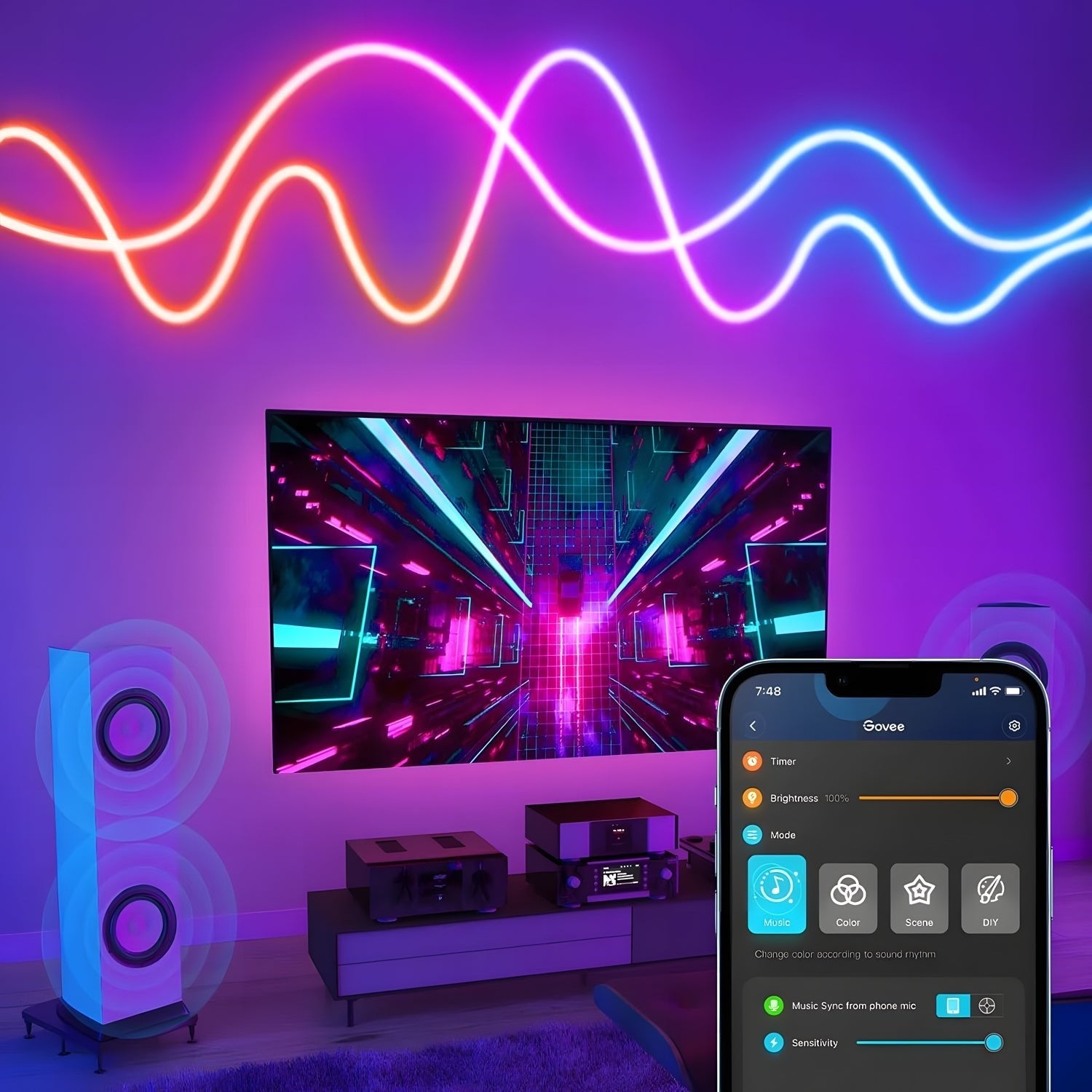 16.4ft SMART NEON STRIP LIGHT - RealmSelect