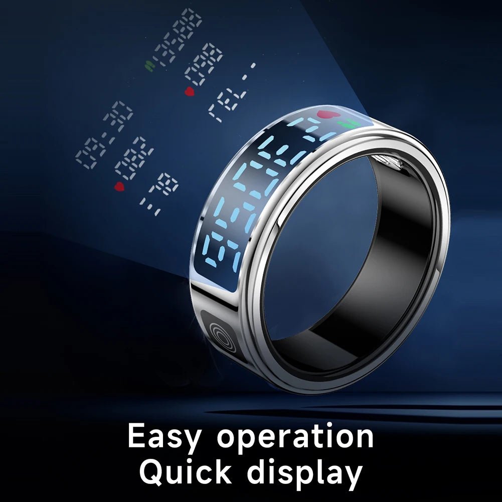 2025 New RS08 Smart Ring 5ATM Waterproof Health Fitness Rings Heart Rate and Blood Oxygen Monitor for Men Women for iOS Android - RealmSelect