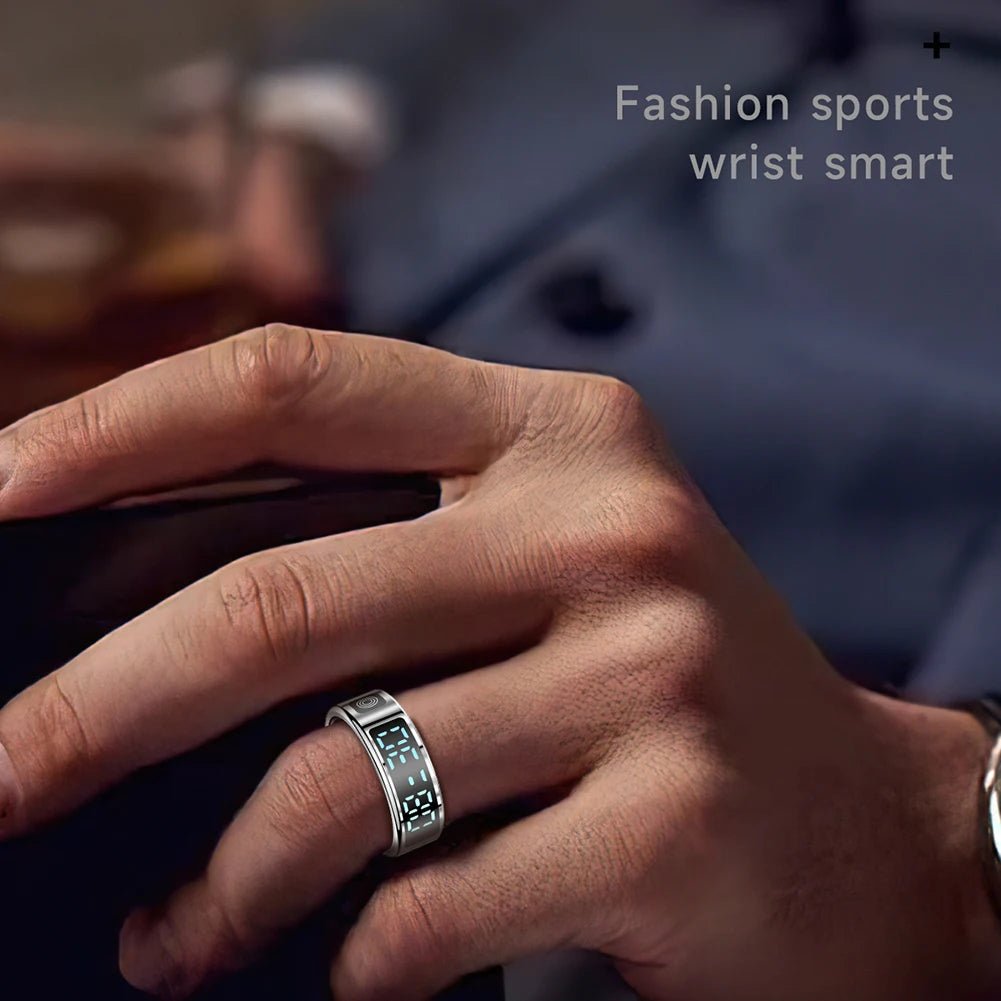 2025 New RS08 Smart Ring 5ATM Waterproof Health Fitness Rings Heart Rate and Blood Oxygen Monitor for Men Women for iOS Android - RealmSelect
