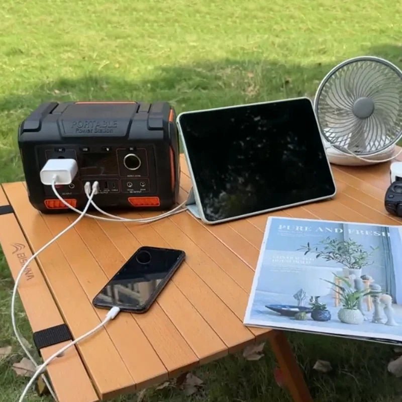 300W Lithium Outdoor Power Bank with Solar Panel and Car Source Portable Backup Solar Generator - RealmSelect