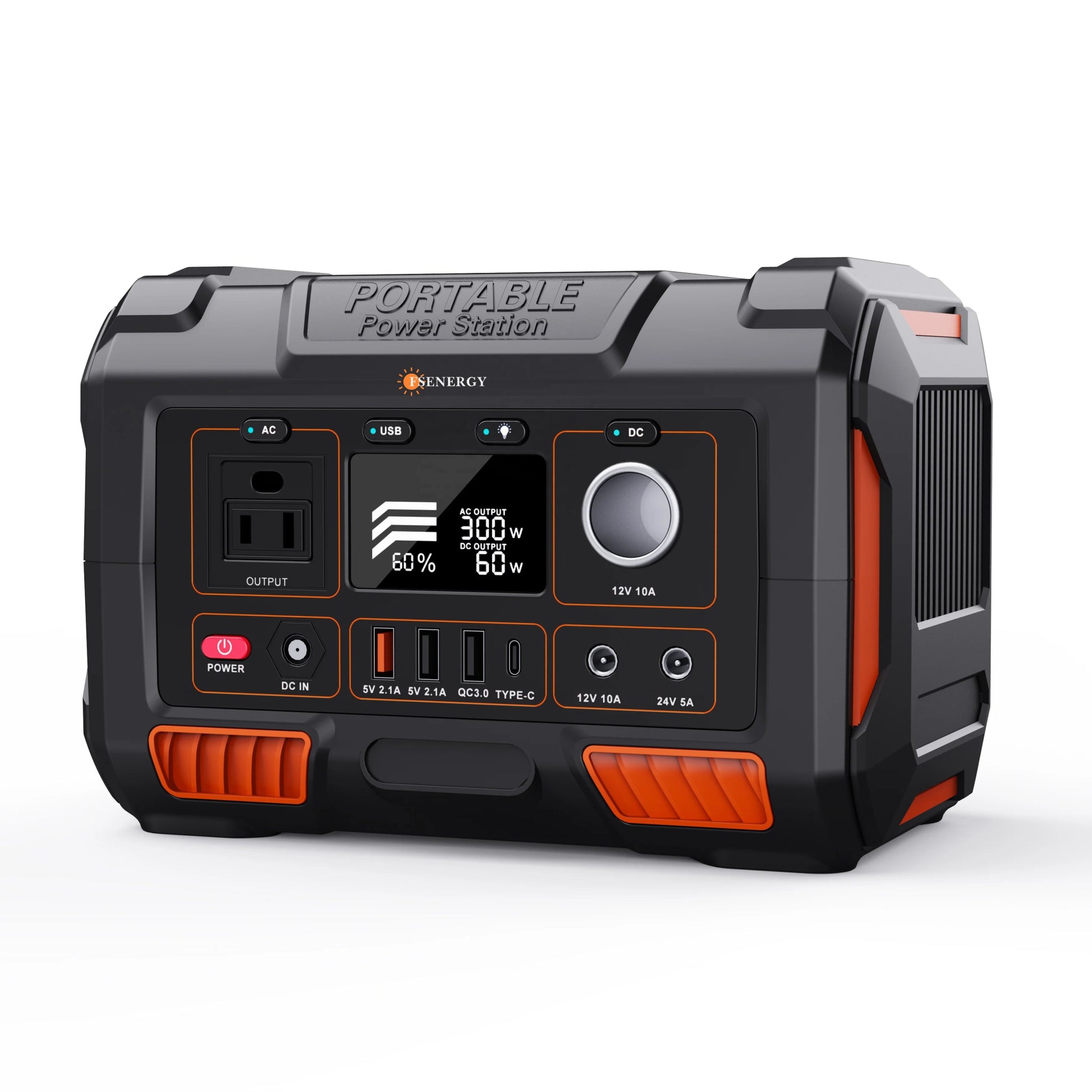 300W Lithium Outdoor Power Bank with Solar Panel and Car Source Portable Backup Solar Generator - RealmSelect