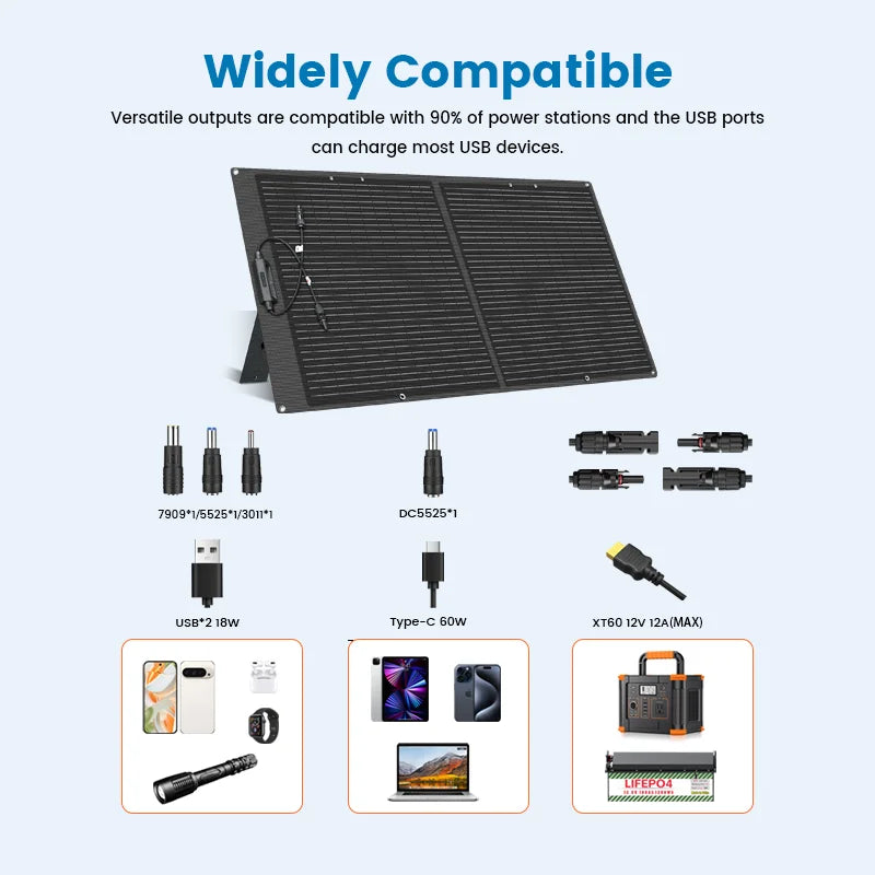 100W Solar Panel Portable Folding 54W 36W 21W Solar Generator for Camping Balcony photovoltaic panels Waterproof