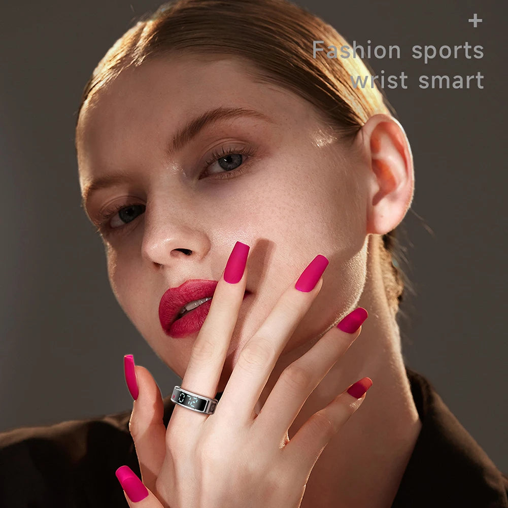 2025 New RS08 Smart Ring 5ATM Waterproof Health Fitness Rings Heart Rate and Blood Oxygen Monitor for Men Women for iOS Android