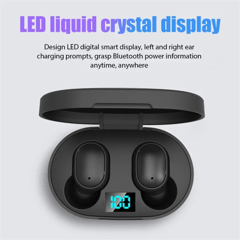 E6s Tws Fone Bluetooth-compatible Earphones Wireless Hands Free Noise Cancelling Headset