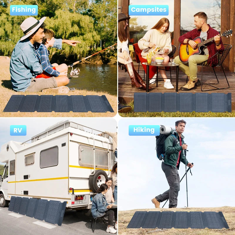 100W Solar Panel Portable Folding 54W 36W 21W Solar Generator for Camping Balcony photovoltaic panels Waterproof