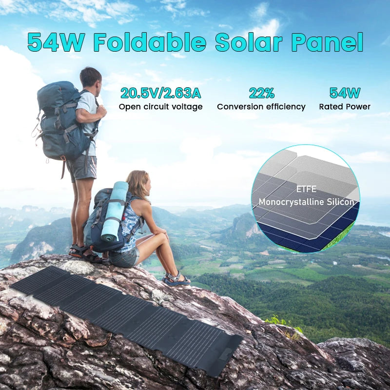 100W Solar Panel Portable Folding 54W 36W 21W Solar Generator for Camping Balcony photovoltaic panels Waterproof