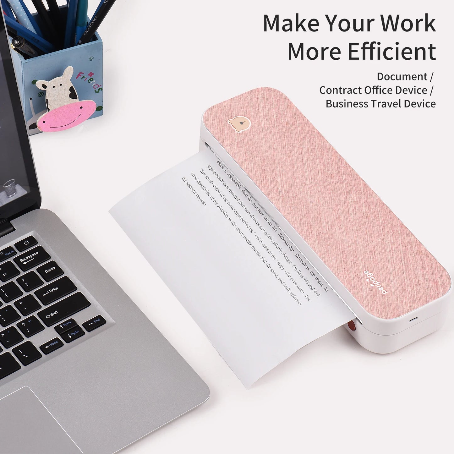 PeriPage A40 A4 Printer Wirless Printer USB Android BT Printing PDF File Webpage Contract Picture with 10 Rolls Thermal Paper