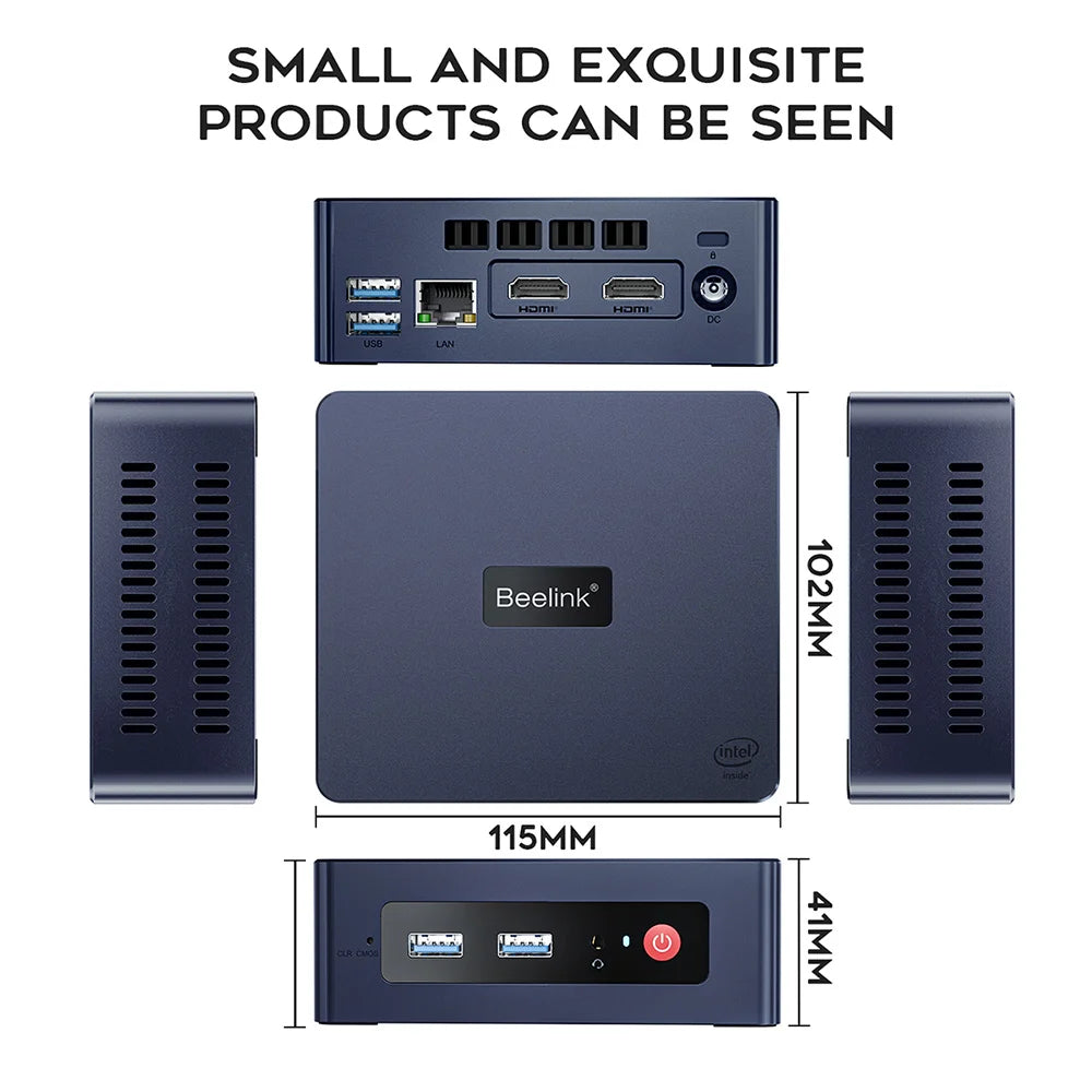 Beelink Mini PC N100 S12 Pro Twin Lake N150 S13 16G500G Mini S Intel N5095 8GB 128GB SSD Desktop Office Computer N95 VS GK3V