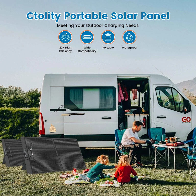 100W Solar Panel Portable Folding 54W 36W 21W Solar Generator for Camping Balcony photovoltaic panels Waterproof