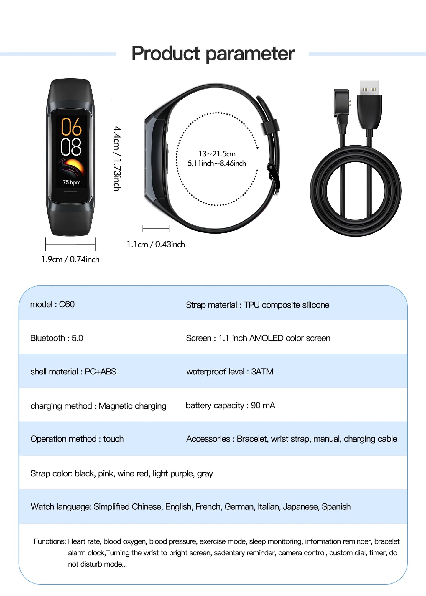 LIGE Amoled Smart Watch Men 2025 Smart Band Women Heart Rate Blood Smartwartch Waterproof Smart Bracelet Sport Fitness Tracker