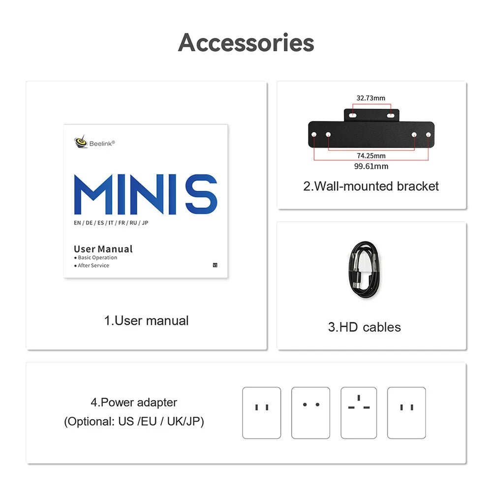 Beelink Mini PC N100 S12 Pro Twin Lake N150 S13 16G500G Mini S Intel N5095 8GB 128GB SSD Desktop Office Computer N95 VS GK3V - RealmSelect