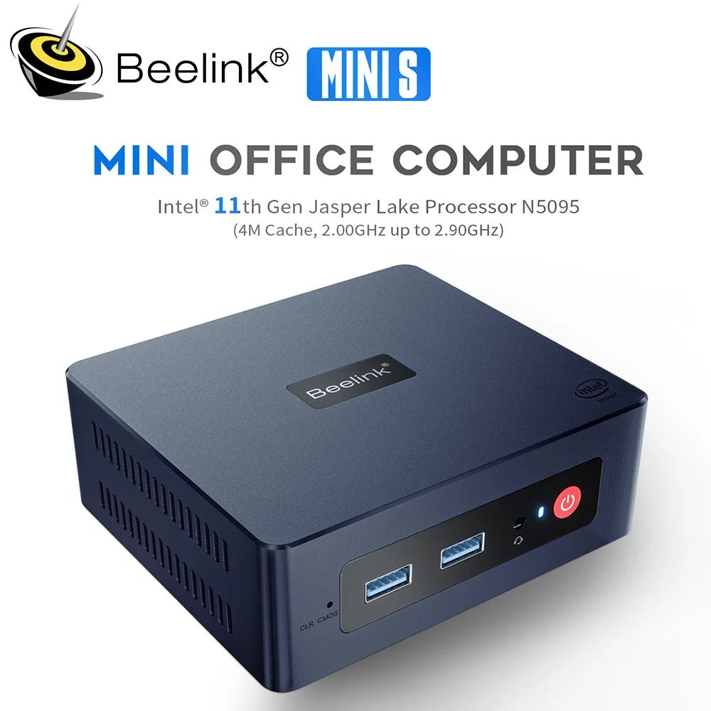 Beelink Mini PC N100 S12 Pro Twin Lake N150 S13 16G500G Mini S Intel N5095 8GB 128GB SSD Desktop Office Computer N95 VS GK3V - RealmSelect