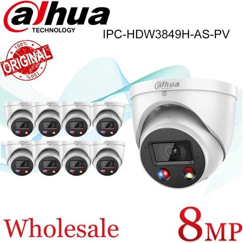 Dahua TiOC 8MP Active Deterre audio Security ip Camera IPC - HDW3849H - AS - PV - S4 lot - RealmSelect