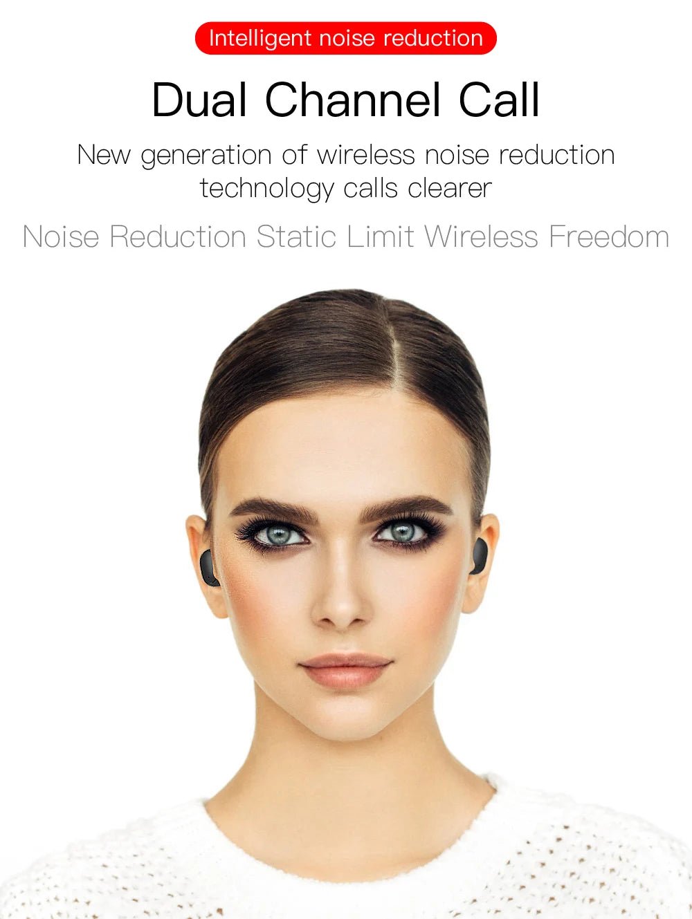E6s Tws Fone Bluetooth - compatible Earphones Wireless Hands Free Noise Cancelling Headset - RealmSelect