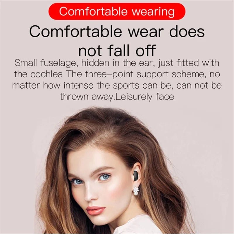 E6s Tws Fone Bluetooth - compatible Earphones Wireless Hands Free Noise Cancelling Headset - RealmSelect