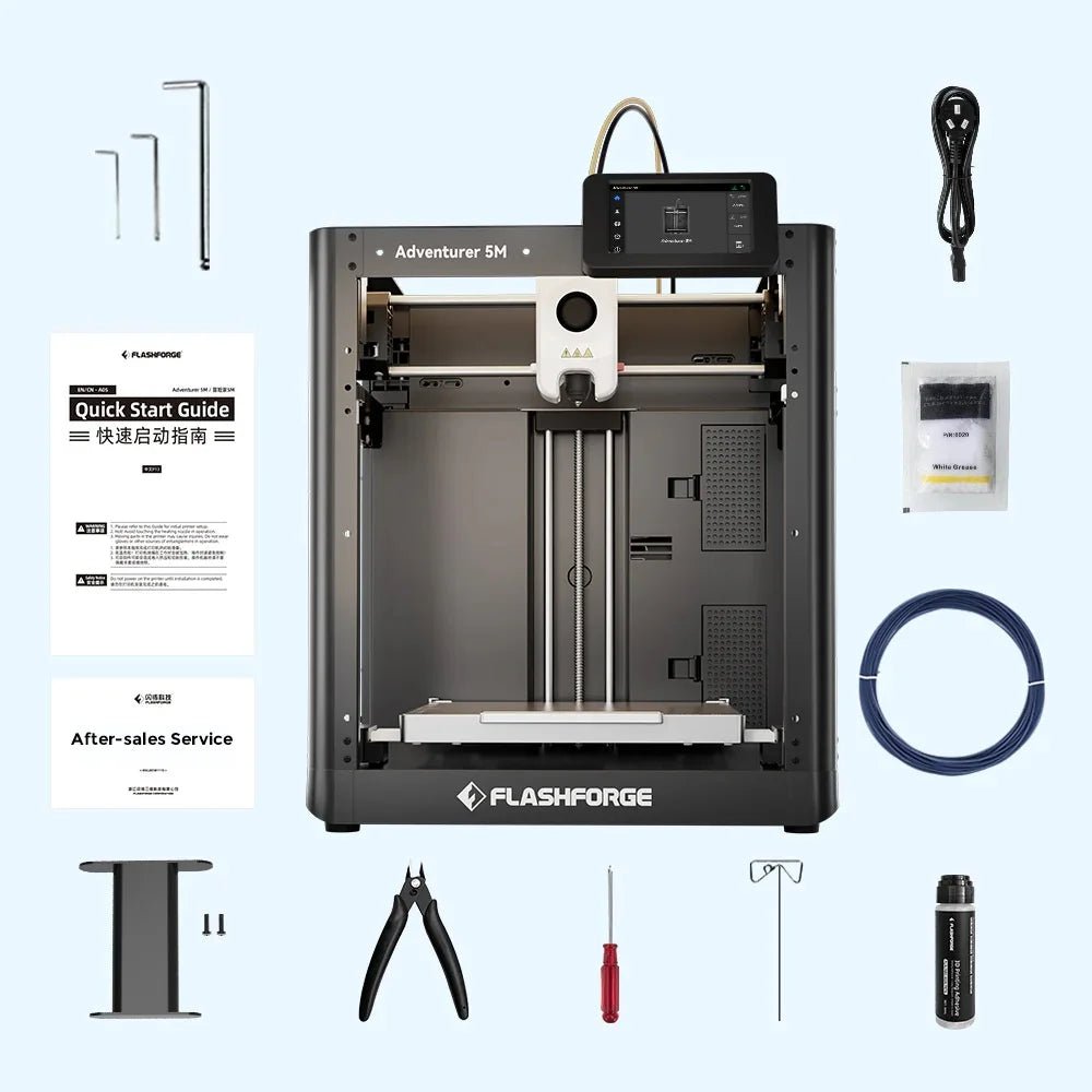 Flashforge Adventurer 5M FDM 3D Printer DIY Kit Max 600mm/s Fast High Speed Printing Out Of Box Quick Detachable Nozzle Dual fan - RealmSelect