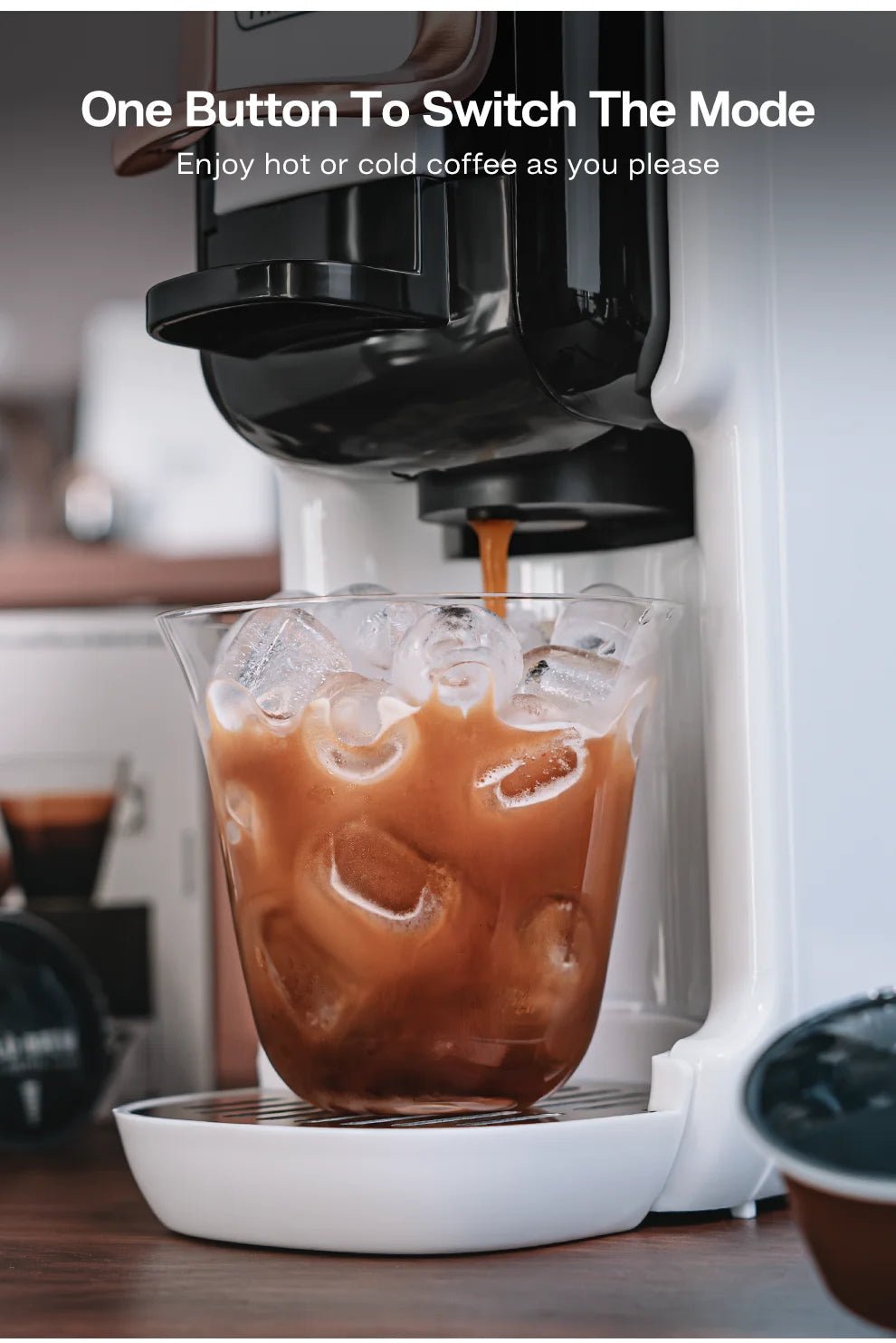 HiBREW Multiple Capsule Coffee Machine, Hot/Cold Dolce Gusto Milk Nespresso Capsule ESE Pod Ground Coffee Cafeteria 20Bar 5 in 1 - RealmSelect