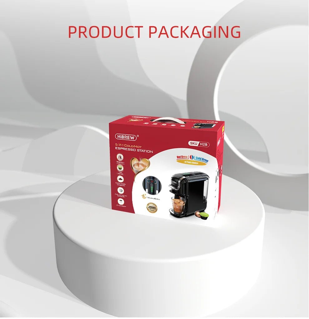 HiBREW Multiple Capsule Coffee Machine, Hot/Cold Dolce Gusto Milk Nespresso Capsule ESE Pod Ground Coffee Cafeteria 20Bar 5 in 1 - RealmSelect