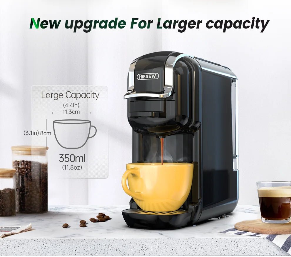 HiBREW Multiple Capsule Coffee Machine, Hot/Cold Dolce Gusto Milk Nespresso Capsule ESE Pod Ground Coffee Cafeteria 20Bar 5 in 1 - RealmSelect