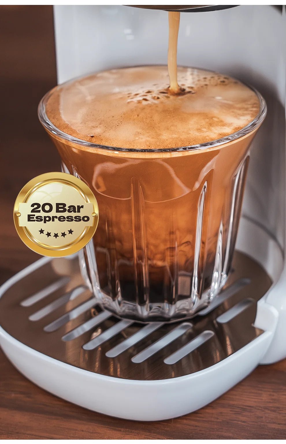 HiBREW Multiple Capsule Coffee Machine, Hot/Cold Dolce Gusto Milk Nespresso Capsule ESE Pod Ground Coffee Cafeteria 20Bar 5 in 1 - RealmSelect