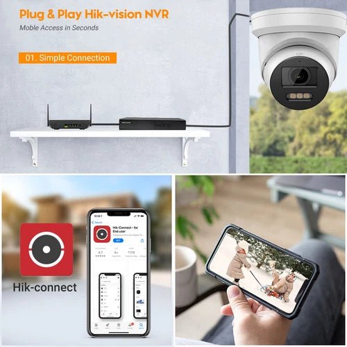 Hikvision 8K 16CH 16POE NVR 8MP Colorvu IP Camera 2 - Way Talk Audio Alarm Lot US - RealmSelect