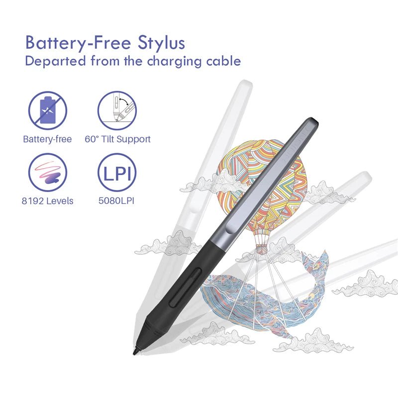HUION H950P Ultrathin Graphic Tablet Digital Tablets Professional Drawing Pen Tablet with Battery - Free Stylus - RealmSelect