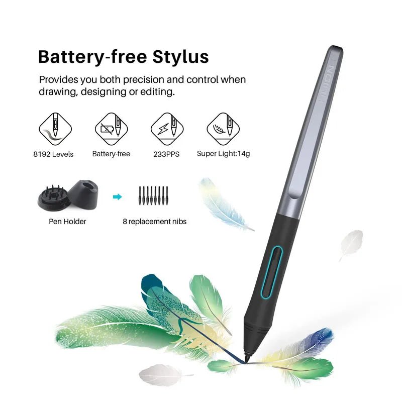 HUION Inspiroy H1060P Graphics Drawing Tablet with 8192 Pressure Sensitivity Battery - Free Stylus and 12 Customized Hot Keys, 10 - RealmSelect