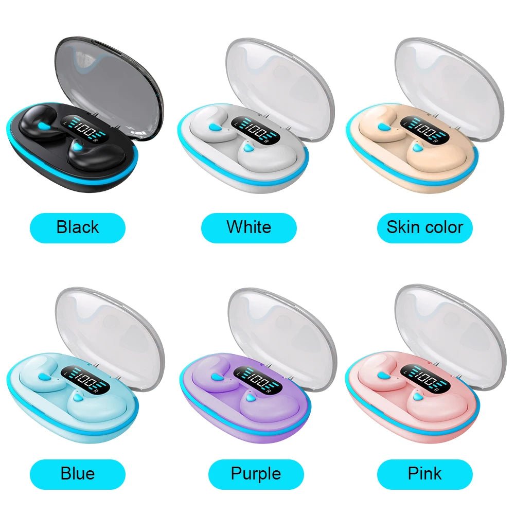 Invisible Bluetooth 5.3 Headphones Wireless Sleep Earphones HiFi Stero Noise Reduction Earbuds Sports Headsets for Xiaomi iPhone - RealmSelect