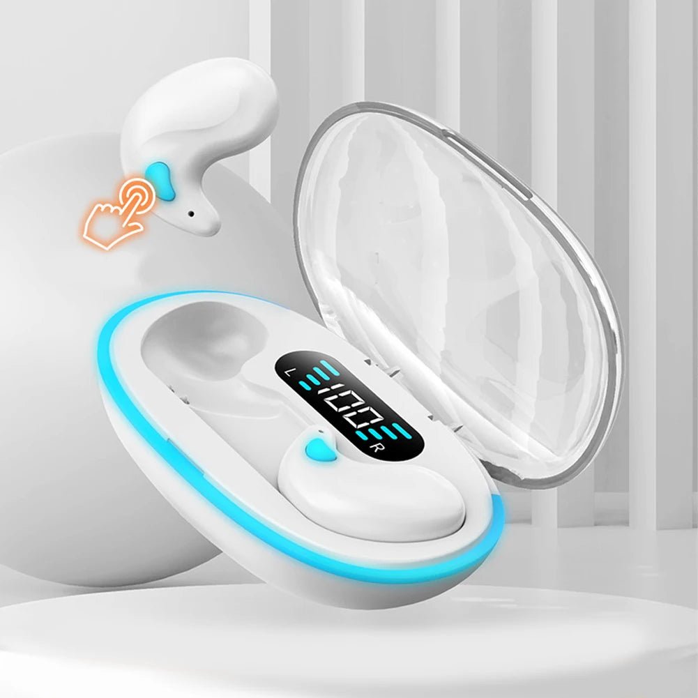 Invisible Bluetooth 5.3 Headphones Wireless Sleep Earphones HiFi Stero Noise Reduction Earbuds Sports Headsets for Xiaomi iPhone - RealmSelect