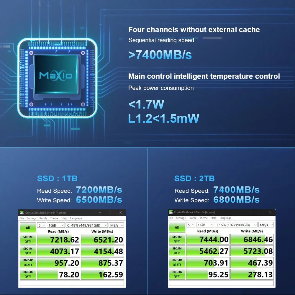 KOOTION X16Plus SSD NVMe M2 1TB 2TB 512GB Internal Solid State Hard Disk PCIe 4.0x4 2280 SSD M.2 Drive for PS5 Laptop PC - RealmSelect