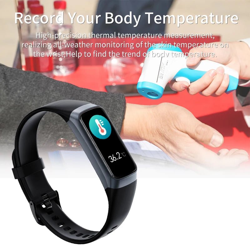 LIGE Amoled Smart Watch Men 2025 Smart Band Women Heart Rate Blood Smartwartch Waterproof Smart Bracelet Sport Fitness Tracker - RealmSelect