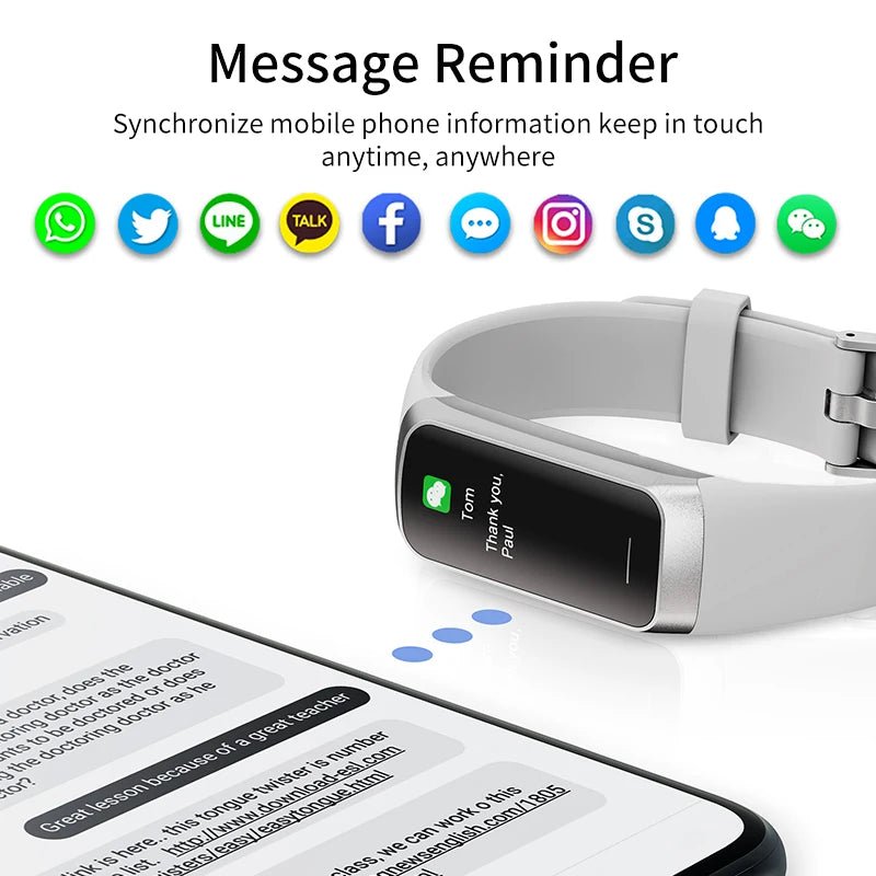 LIGE Amoled Smart Watch Men 2025 Smart Band Women Heart Rate Blood Smartwartch Waterproof Smart Bracelet Sport Fitness Tracker - RealmSelect