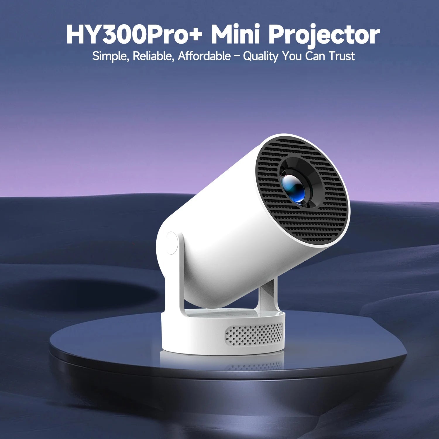 Magcubic HY300 Pro+ 4K Android 11 Portable Projector 8000 Lumens WiFi 6 BT5.4 Outdoor Theater 5W HiFi Speaker 720P HD Supported - RealmSelect